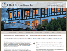 Tablet Screenshot of oldcourthouseinn.ca